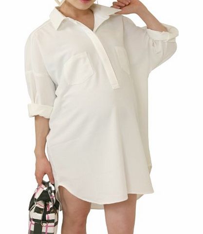 SO4026 Maternity and Nursing Georgette Shirt Dress