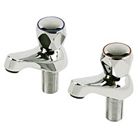 Contract Metal Head Basin Taps Pair