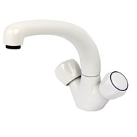 SWIRL Contract Mono Sink Mixer Taps White