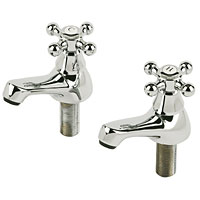 SWIRL Traditional Chrome Basin Taps Pair