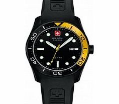 Swiss Military Mens Aqualiner Black Rubber Strap