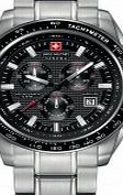 Swiss Military Mens Crusader Black Silver