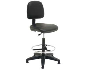 Swivel vinyl draughtsman chair