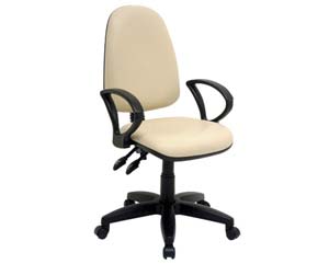 Swivel vinyl operator chair