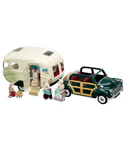 sylvanian Families Car and Caravan