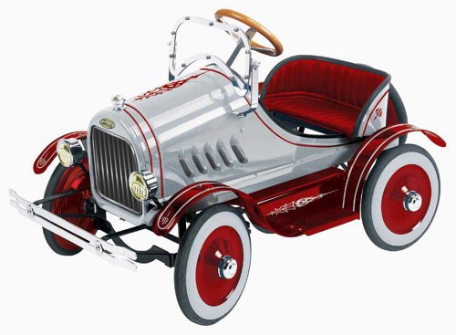 syoT Ltd Metal Model T Roadster in Metallic Silver/Red Finish