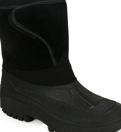 Tack N Hack New Black Unisex Mens Ladies Horse Riding Yard Waterproof Stable Walking Rain Snow Winter Ski Wellies Wellington Wellys Warm Farm Mucker Boots All Sizes UK 6