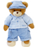 Clement Collection 24cm Bear Rattle Blue