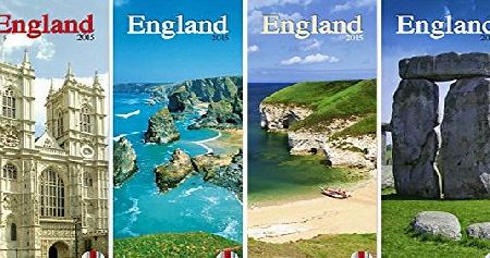 Tallon 2015 England Scenes Super Slim Month Per Page Wall Calendar - 12 Images 0514