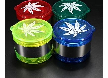 Tanzimarket High Quality Leaf Pattern Plastic Herbal Herb Tobacco Grinder Smoke Crusher 5 layer