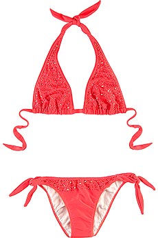 Tara Matthews Beaded halter bikini