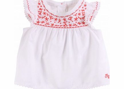 Tartine et Chocolat Corals embroidered blouse White `6 months,12