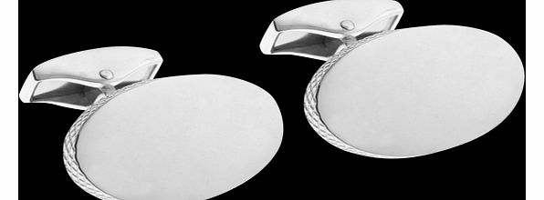 Oval Silver Cufflinks CL2604