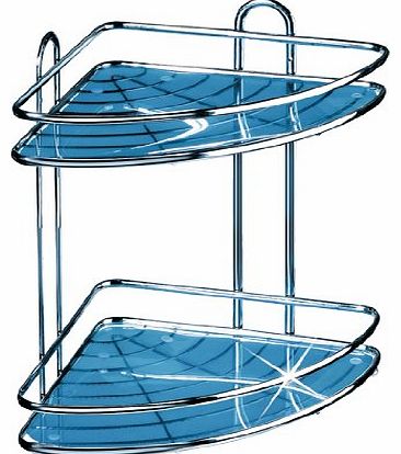 Bathroom Corner Rack KAISER Chrome Plated Steel 2-Tier