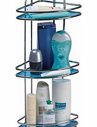 Tatkraft Triple Shower Bath Corner Rack Kaiser Mini 23X18X58.5 H cm Basket Chrome Plated Steel