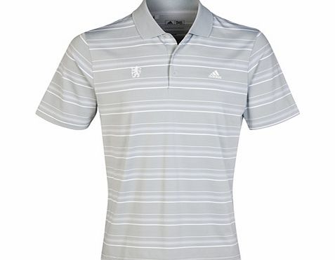 Chelsea 2 Stripe Climalite Golf Polo Dk Grey