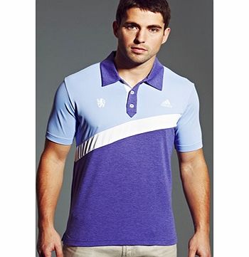 Chelsea Golf Angular Colour Blocked Polo Lt Blue