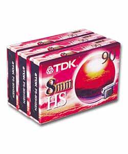 TDK 8mm Camcorder Tape - 3 Pack