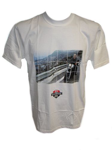 Team Memorabilia Villeneuve on Bike T-Shirt White