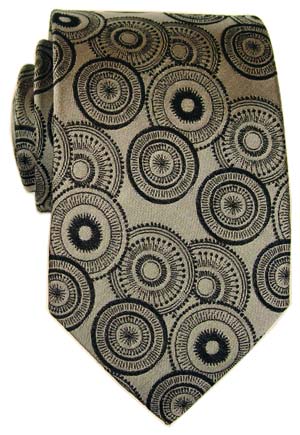 Bronze Medallion Silk Tie by