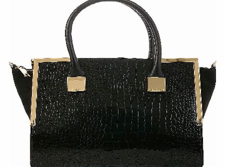 Ted Baker Ferne Exotic Black Trapeze Bag