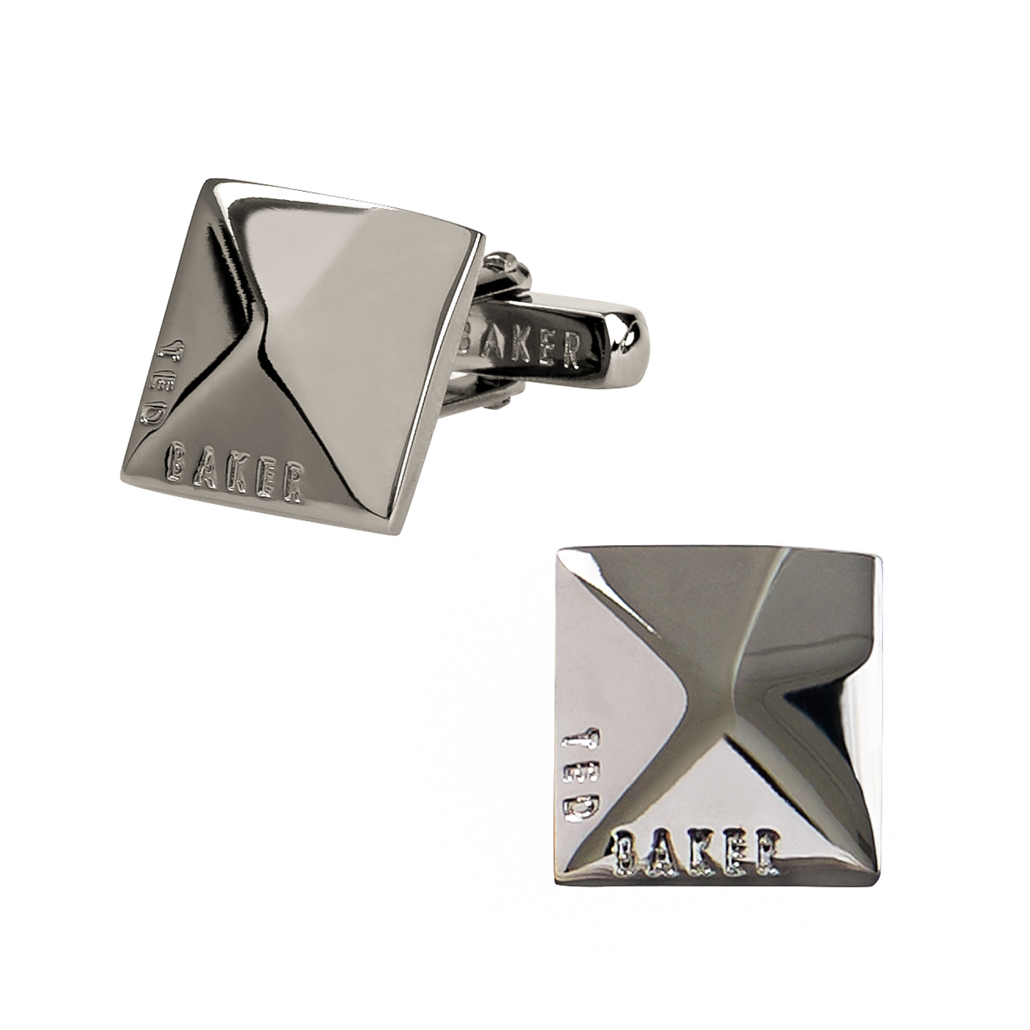 Gunmetal Logo Square Cufflinks