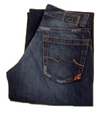 Dark Button Fly Jeans - 34`` Leg