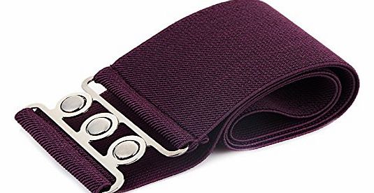 Tedim - 3 Inch Wide Elastic Waist Belt with Metal hook buckle fastening 50s ...