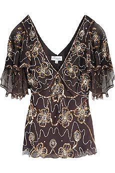 Temperley Deep sea sequin top