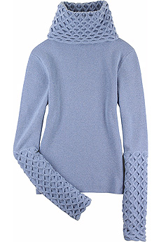 Honeycomb roll neck sweater