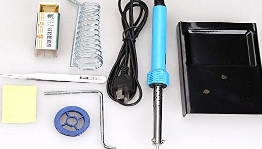 Tenflyer 6in1 Electric Soldering Iron Stand Tool Tweezers Kit 30W Welding Stick Set