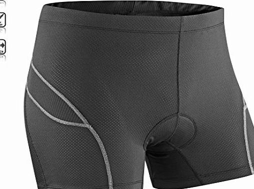 Tenn Deluxe Padded Cycling Boxer Short/Undershort Black/Grey Sml