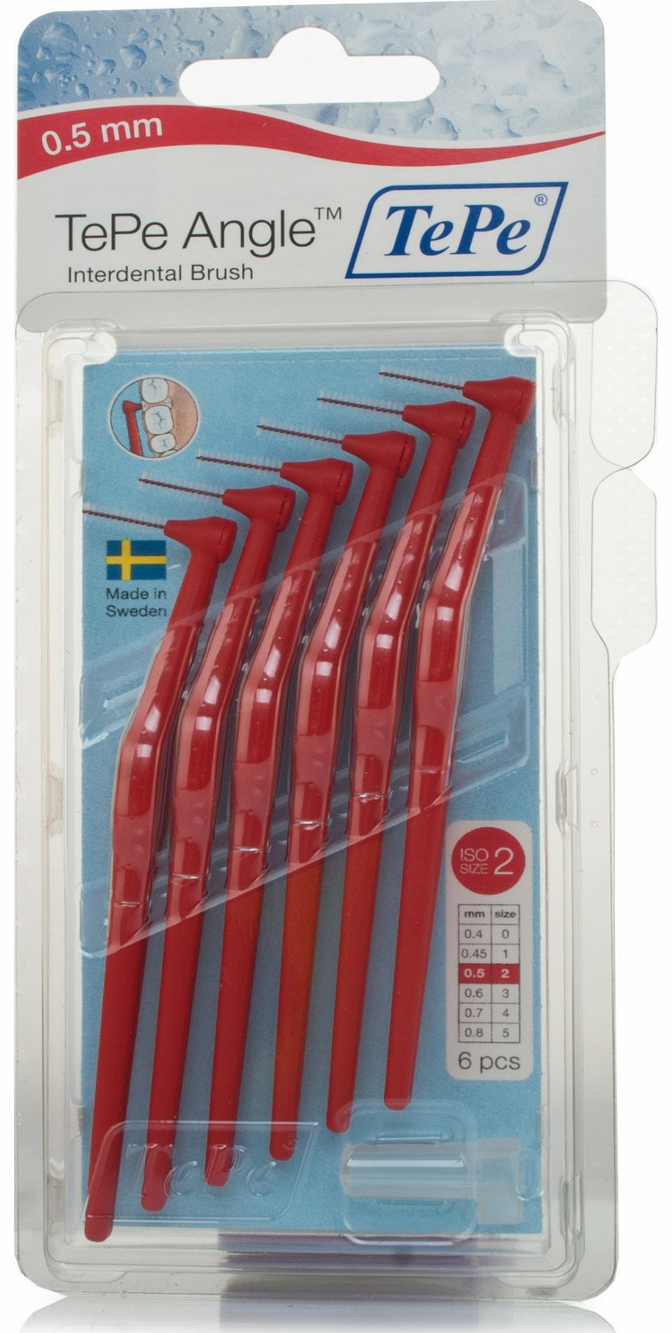 Tepe Angled Interdental Brush Red