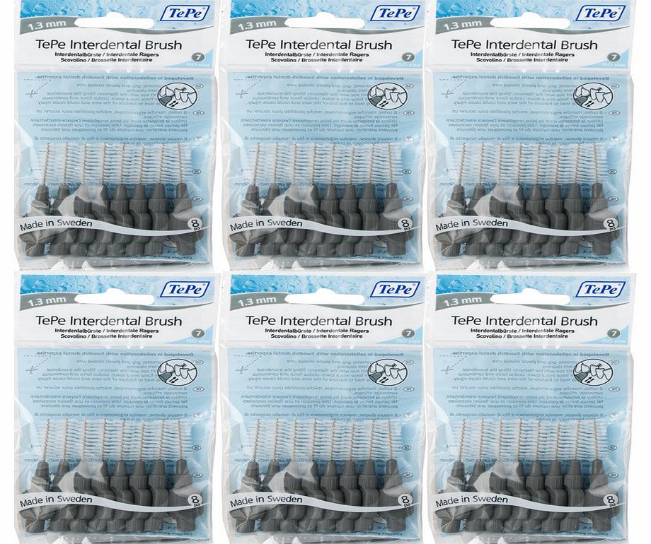 Tepe Intedental Brushes 6 Pack 8 Brushes Grey