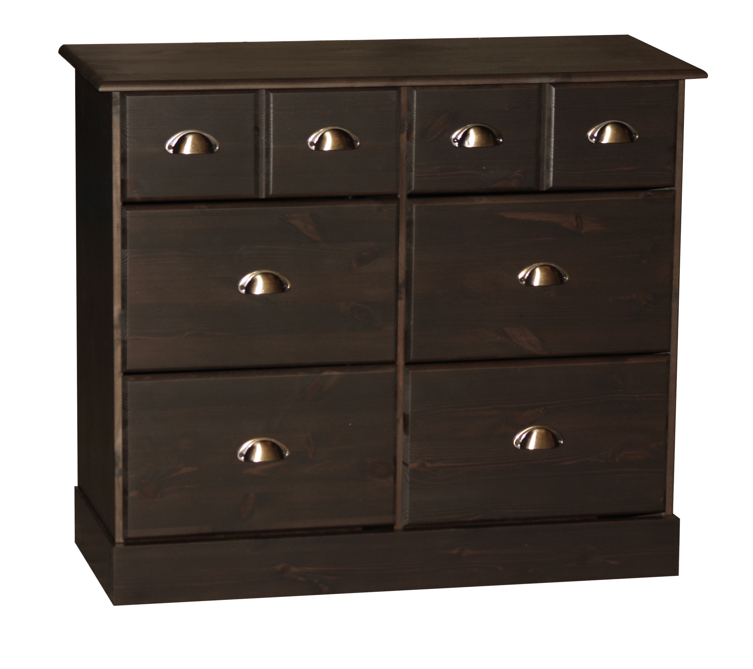 Terra Pine Dark Stain 4 2 Wide Drawer Chest