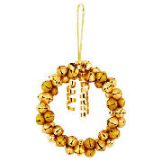 10 Gold Jingle Bell Wreath