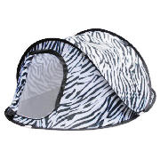 Tesco 2 person pop up tent Zebra