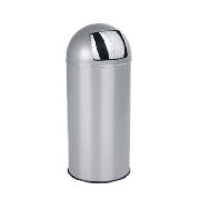 tesco 30L colour coating push bin silver