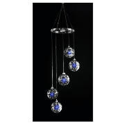 tesco 5 Light White LED Elegant Glass Bauble