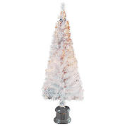 Tesco 5Ft White Fibre Optic Tree