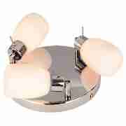 Adjustable 3 Light Spotlight Frosted Round