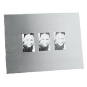 Aluminum 3 aperture photo frame 35.5cm x