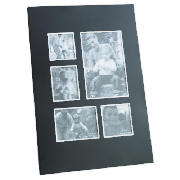 Aluminum 5 Aperture Photo Frame