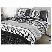 Animal Print Double Duvet Set, Natural &