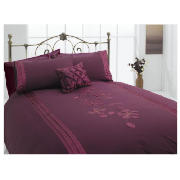 tesco Applique King Duvet Set, Plum