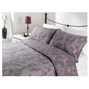 Tesco Bamboo Print Duvet Set Double, Heather