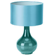 Tesco Bianca Glass lamp Teal