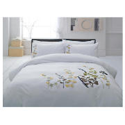 Botanical Applique Duvet Set Double, White