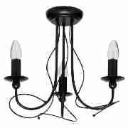 Tesco Candelabra ceiling fitting 3 light black