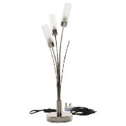 Cara 3 Light Table Lamp Satin Nickle